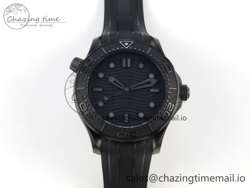 VS공장 씨마스터 다이버 블랙 세라믹  1:1 Best Edition Black Dial On Black Rubber Strap Super Clone Asian 8806