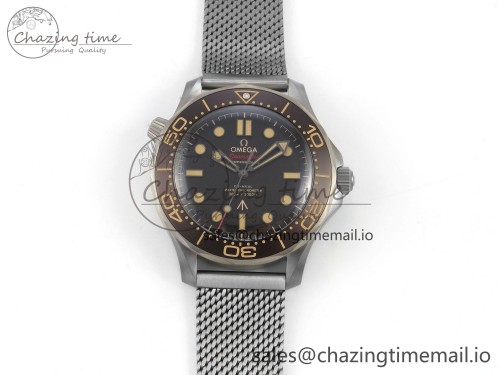Seamaster 300 “No Time to Die” Limited Edition VSF 1:1 Best Edition on Titanium Mesh Bracelet SA8806 Super Clone V7