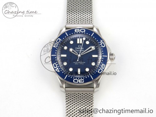 VS공장 씨마스터 신형 메쉬 브레이슬릿 블루 다이얼 1:1 Best Edition Blue Wave Dial on SS Mesh Bracelet VS8806 Super Clone