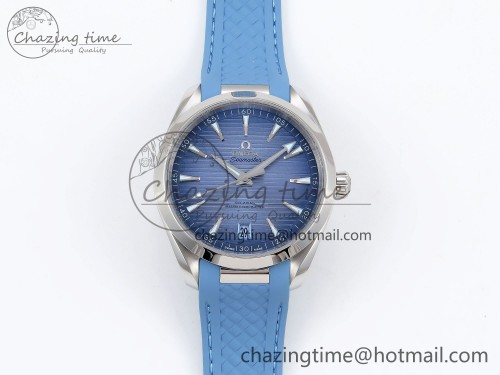 VS공장 아쿠아테라 41mm 블루 다이얼 1:1 Best Edition Summer Blue Dial on Blue Rubber Strap A8900 Super Clone