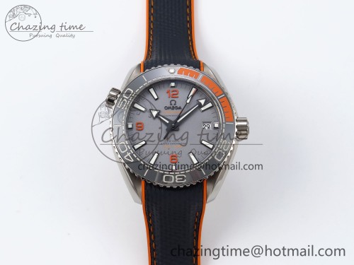 VS공장 플래닛오션 43.5mm 그레이 다이얼 그레이 러버스트렙 SS VSF 1:1 Best Edition Gray/Orange Bezel Gray Dial on Nylon Strap A8900 Super Clone V2