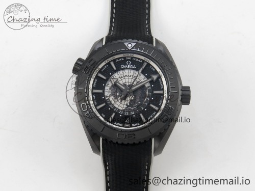 VS공장 플래닛오션 GMT 월드타이머 45.5mm 블랙 세라믹 블랙다이얼 1:1 Best Edition Black/Gray Dial On Black Rubber Strap Super Clone 8938