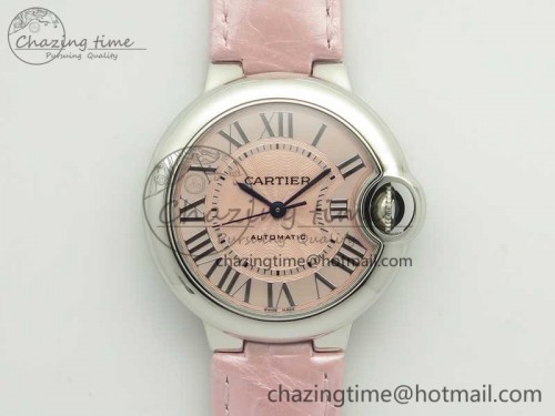 AF공장 발롱블루 33mm 핑크 다이얼 가죽스트렙 오토매틱 1:1 Best Edition Pink Textured Dial on Pink Leather Strap SEIKO NH05A
