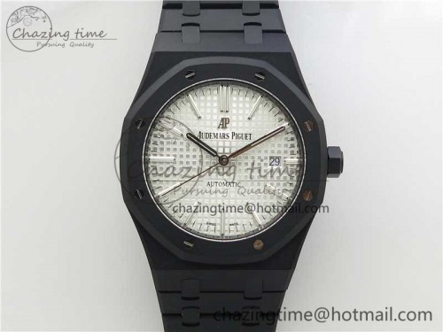 ZF공장 15400 DLC 화이 다이얼 1:1 Best Edition White Textured Dial on SS Bracelet A3120 (Free Box)