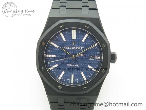 ZF공장 15400 DLC 블루 다이얼 1:1 Best Edition Blue Textured Dial on SS Bracelet A3120 (Free Box)
