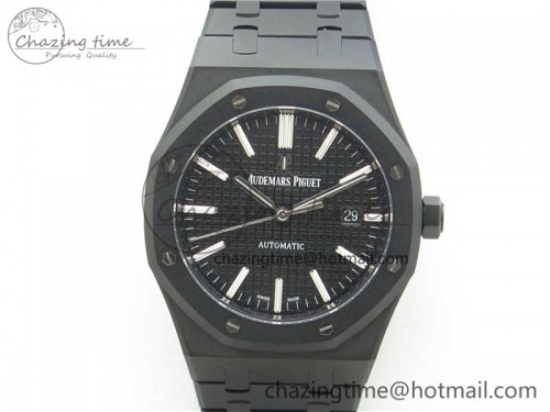 ZF공장 15400 DLC 블랙 다이얼 1:1 Best Edition Black Textured Dial on SS Bracelet A3120 (Free Box)