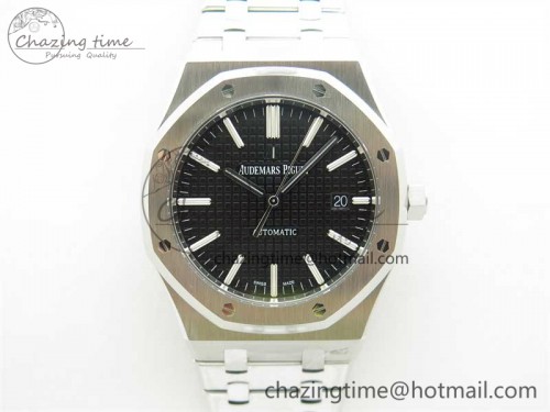 ZF공장 15400 블랙 다이얼 1:1 Best Edition Black Textured Dial on SS Bracelet SA3120 Super Clone