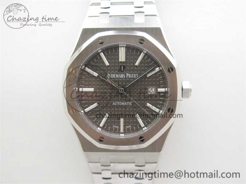 ZF공장 15400 그레이 다이얼 1:1 Best Edition Gray Textured Dial on SS Bracelet SA3120 Super Clone
