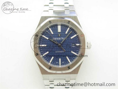 ZF공장 15400 블루 다이얼 1:1 Best Edition Blue Textured Dial on SS Bracelet SA3120 Super Clone