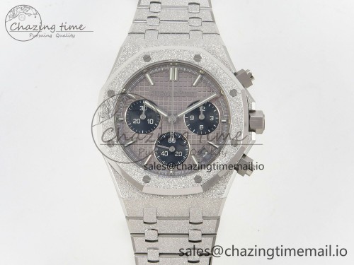 DD공장 26240 프로스티드 그레이 Royal Oak Chrono 26240 Frosted SS DDF 1:1 Best Edition Gray/Black Dial on SS Bracelet DD4401 Super Clone