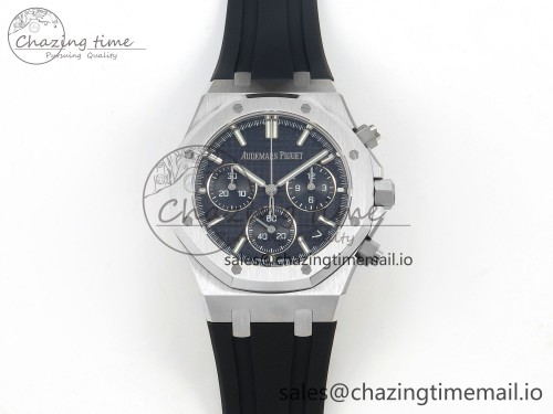 DD공장 26240 블루다이얼 러버(SW다이얼) Royal Oak Chrono 26240 SS DDF 1:1 Best Edition Blue Dial on Black Rubber Strap DD4401 Super Clone (SW Dial)