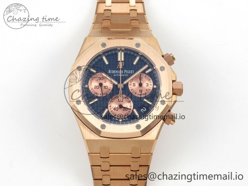 DD공장 26240 로즈골드 블루(SW다이얼) Royal Oak Chrono 26240 RG DDF 1:1 Best Edition Blue/RG Dial on RG Bracelet DD4401 Super Clone (SW Dial)
