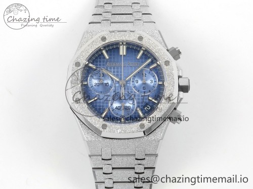 DD공장 26240 프로스티드 아이스블루(SW다이얼) Royal Oak Chrono 26240 Frosted SS DDF 1:1 Best Edition Ice Blue Dial on Bracelet DD4401 Super Clone (SW Dial)