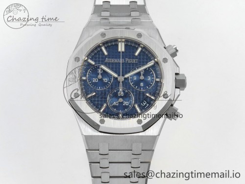 DD공장 26240 블루 (SW다이얼) V2 Royal Oak Chrono 26240 SS DDF 1:1 Best Edition Blue Dial on SS Bracelet DD4401 Super Clone (SW Dial) V2