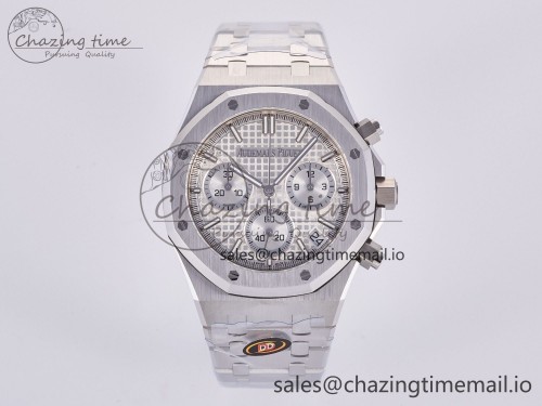 DD공장 26240 실다이얼(50주년) Royal Oak Chrono 26240 SS DDF 1:1 Best Edition Silver Dial on SS Bracelet DD4401 Super Clone (50th Anniversary)