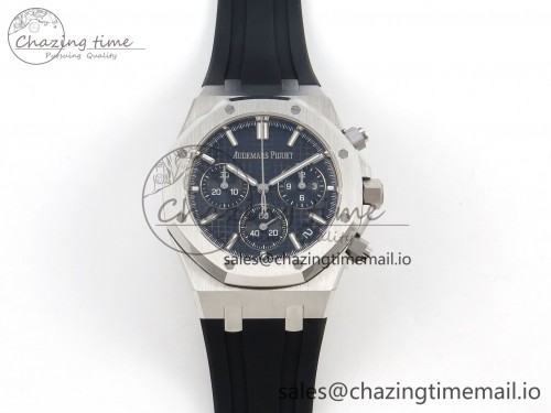DD공장 26240 블랙다이얼 러버(50주년) Royal Oak Chrono 26240 SS DDF 1:1 Best Edition Black Dial on Black Rubber Strap DD4401 Super Clone (50th Anniversary)