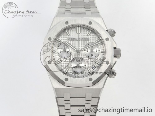 DD공장 26240 실버다이얼(50주년) Royal Oak Chrono 26240 SS DDF 1:1 Best Edition Silver Dial on SS Bracelet DD4401 Super Clone (50th Anniversary)