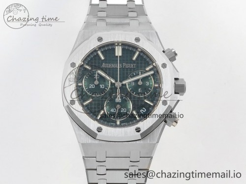 DD공장 26240 그린다이얼(50주년) Royal Oak Chrono 26240 SS DDF 1:1 Best Edition Green Dial on SS Bracelet DD4401 Super Clone (50th Anniversary)