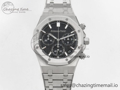 TOP공장 26240 블랙다이얼 Royal Oak Chrono 26240 SS TOPF 1:1 Best Edition Black Dial on SS Bracelet SA4401 Super Clone