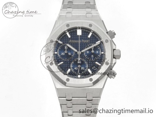 TOP공장 26240 블루다이얼 Royal Oak Chrono 26240 SS TOPF 1:1 Best Edition Blue Dial on SS Bracelet SA4401 Super Clone