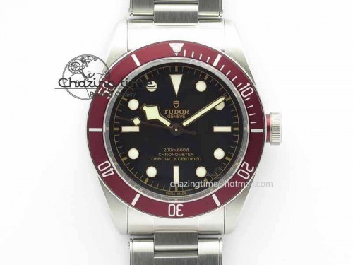 Heritage 2016 Black Bay Shield ZF 1:1 Best Edition On SS Bracelet A2824 (Red) Free Red Strap