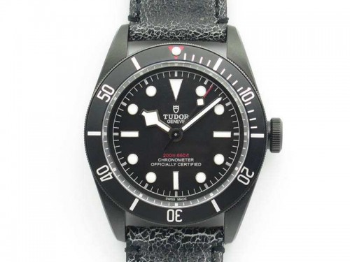 Heritage 2016 Black Bay Dark DLC ZF 1:1 Best Edition Black Bezel On Leather Strap A2824