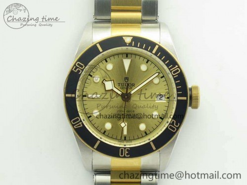 Heritage Black Bay SS/YG 2017 ZF 1:1 Best Edition Gold Dial On SS Bracelet A2824