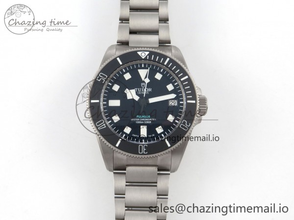 Pelagos Ultra 43mm Titanium ZF 1:1 Best Edition Black Dial on Titanium Bracelet A2824