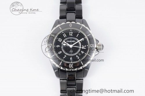 XF공장 J12 블랙세라믹 33mm XF 1:1 Best Edition Black Ceramic Black Numeral Dial on Bracelet Swiss Quartz