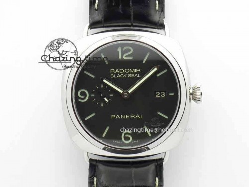 PAM388 O VSF 1:1 Best Edition Black Dial On Black Leather Strap P.9000 Super Clone