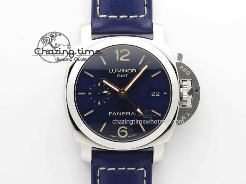 PAM688 S VSF 1:1 Best Edition Blue Dial On Blue Leather Strap P.9001 Super Clone V2