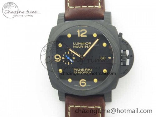 PAM661 Carbotech VSF 1:1 Best Edition on Brown Leather Strap P.9010 Clone