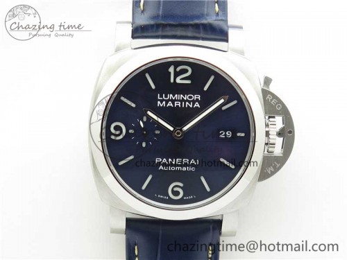 PAM1313 VSF 1:1 Best Edition Blue Dial on Blue Leather Strap P.9010 Clone