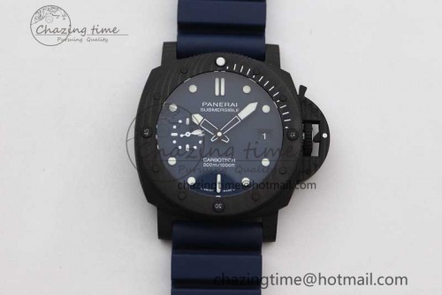 PAM1232 QuarantaQuattro Blu Abisso VSF Best Edition on Blue Rubber Strap P.9000