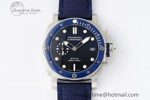 PAM1289 Y VSF 1:1 Best Edition Blue Dial on Blue Nylon Strap P900