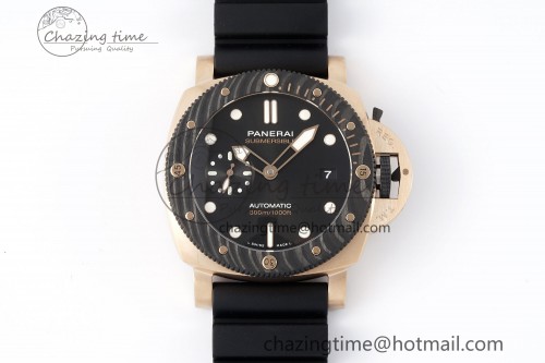 PAM1070 W VSF 1:1 Best Edition Black Dial on Black Rubber Strap P900