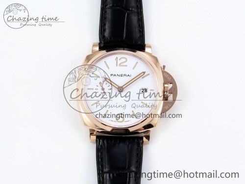 PAM1336 Luminor Due 42mm VSF Best Edition White Dial on Leather Strap P900 Clone