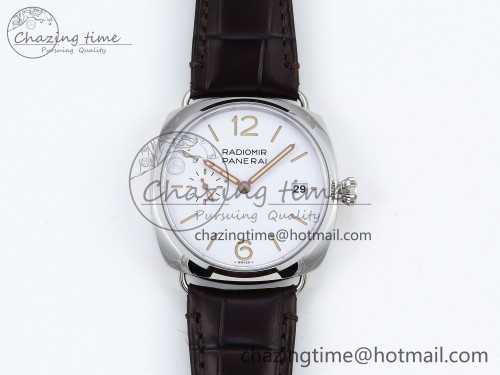 PAM1292 Radiomir 40mm VSF 1:1 Best Edition White Dial on Brown Leather Strap P900