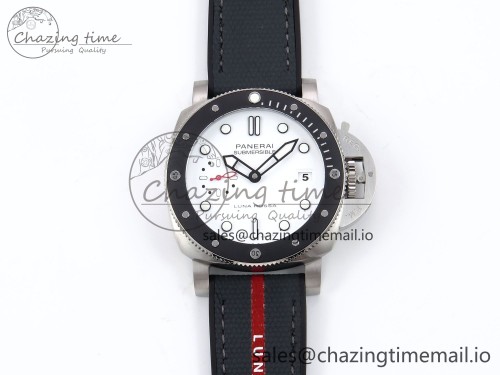 PAM1579 Luna Rossa Submersible VSF 1:1 Best Edition on Black Fabric Strap P900