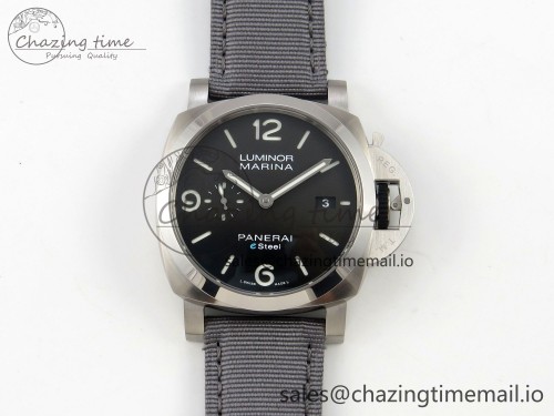 PAM1358 44mm VSF 1:1 Best Edition Black Dial On Gray Nylon Strap P.9010 Super Clone