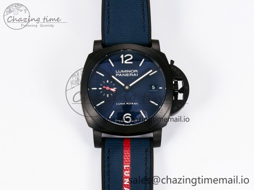 PAM1408 Luna Rossa Submersible VSF 1:1 Best Edition Blue Dial on Blue Fabric Strap P.900 Clone